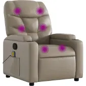 Syfax Massagesessel Cappuccino-Braun Kunstleder