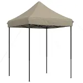 vidaXL Partyzelt 200 x 200 x 306 cm Taupe Oxford-Stoff