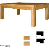 AEA Couchtisch Sofa Tische Sofa Beistell Tisch Echtes Holz Massive Möbel 120x80cm