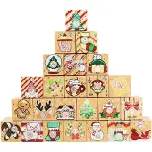 Nikcorp Adventskalender zum Befüllen 24 Schachteln DIY Weihnachten
