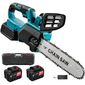 OEM Elektrische Kettensäge, bürstenloser Motor, kabelloses Design, Mit 2 Batterien