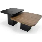 AEA Wohnzimmer Couchtisch Set 2x braune Tische, Luxus Design 2-tlg stilvolle Möbel