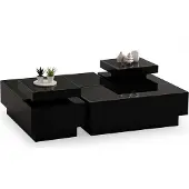 AEA Designer Couchtisch Luxus Holz stilvolle Beistelltische modernes Wohnambiente