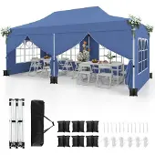 Northix 3 x 6 m Pop-Up-Überdachungszelt mit 6 Seitenwänden und Sandsäcken
