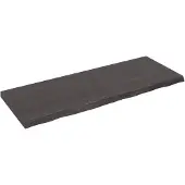 Syfax Waschtischplatte Dunkelbraun 160x60x(2-6)cm Massivholz