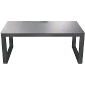 In And OutdoorMatch Loungetisch - 130x75 cm - Aluminium - Keramikglas