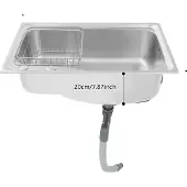 OEM Küchenspülen-Set, Edelstahl, multifunktionale Zubehörteile, Silber