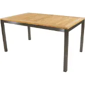 In And OutdoorMatch Ausziehbarer Tisch - 152-210x90 cm - Edelstahl -Teakholz
