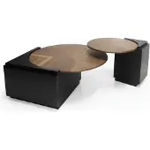 AEA Moderner Couchtisch 2x schwarze Luxusmöbel stilvoll fürs Wohnzimmer neues Design