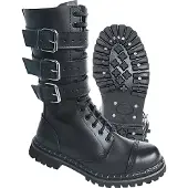 Brandit Boot Herren Phantom 3-Buckle schwarz Festival, Gothic Leder EU42