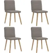 Syfax Esszimmerstühle 4 Stk. Taupe Stoff