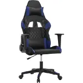 Syfax Gaming-Stuhl Schwarz und Blau Kunstleder