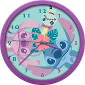 Northix Stitch-Wanduhr mit gut lesbaren Zahlen und geräuschlosem Uhrwerk