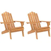 Syfax Adirondack-Gartenstühle 2 Stk. Massivholz Akazie