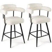 Northix 2-teiliges Set weißer Drehhocker, 360° drehbare Sitze