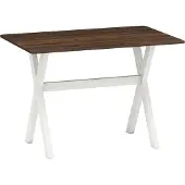 Northix Esstisch mit X-Gestell, Walnuss-Finish, 110 x 71 cm