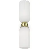 Maytoni Wandleuchte Antic, 2-flammig, gold/weiß, Glas