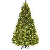 Northix Künstlicher Weihnachtsbaum mit LED-Beleuchtung, 240 cm, Grün