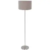 Steinhauer Stehlampe - grau stahl - NOOR - metall textil - stehlampe - E27 - 4433ST -