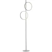 JUST LIGHT LED-Stehleuchte Mini-Ritus, silber, Eisen, 2 Ringe
