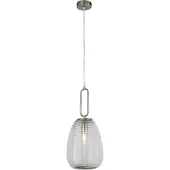 Searchlight Pendelleuchte Elixir, nickelfarben/klar, Glas, Ø 24 cm, E27
