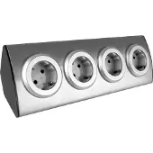 ORNO Möbelsteckdose 4x250V AC INOX OR-AE-1340(GS) Schuko