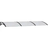 Syfax Türvordach Schwarz 300x100 cm Polycarbonat