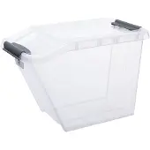 PLAST TEAM Vertriebs GmbH plast team Aufbewahrungsbox PROBOX SLANTED 58 Liter transparent