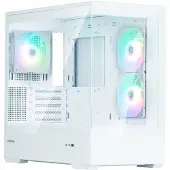 Zalman P30 V2, Mini Tower, PC, Weiß, micro ATX, Mini-ITX, Kunststoff, Stahl, Gehärtetes Glas, Gaming