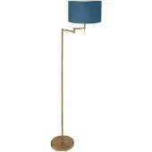 Steinhauer Stehlampe Bella Bronze mit blauer Kappe