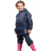 Result - Wasserfeste Jacke und Hose im Set für Kinder FK2557 (146-152) (Marineblau)