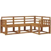 vidaXL Outdoor-Sofagarnitur 4 stk. Natur Massivholz Akazie