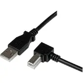 StarTech.com .com 3m USB 2.0 A auf B Kabel rechts gewinkelt - St/St, 3 m, USB A, USB B, USB 2.0, Schwarz