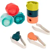 Miniland 97350 Sortierset Baumstämme. Geschicklichkeitsspiel für Kinder von 2 bi