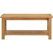 vidaXL Couchtisch 90 x 45 x 40 cm Eiche Massivholz