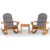 Syfax 3-tlg. Garten-Lounge-Set Adirondack Massivholz Akazie