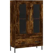 Syfax Highboard Räuchereiche 69,5x31x115 cm Holzwerkstoff