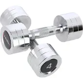 HMS Fitness CHD04, Kurzhantel mit festem Gewicht, Edelstahl, Stahl, 4 kg, 21,8 cm, 2 Stück(e)