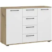 Halmar Kommode Flex KM-2 116x82x40 cm Sideboard für Wohnzimmer Eiche
