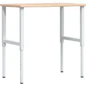 Syfax Werkbank 100x60x(71,5-98) cm Massivholz Eiche Rechteckig