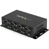 StarTech.com .com 8 Port USB auf Seriell RS-232 Adapter Hub - DIN-Schienen und Wandmontage fähig, USB 2.0 Type-B, Seriell, Schwarz, Stahl, Aktivität, 5 V