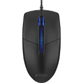 A4Tech Maus N-530S, kabelgebunden, optisch, 1200 DPI, geräuschlos, schwarz, 3,5x6,3x11,9 cm