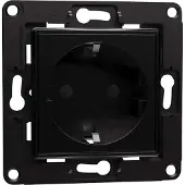 Shelly Wall Socket EU, Wandsteckdose, schwarz