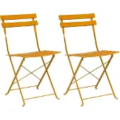 Syfax Gartenklappstuhl 2 stk. Senf Metall