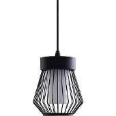 LINDBY Außenpendelleuchte Vajana, Ø 19 cm, schwarz, Alu