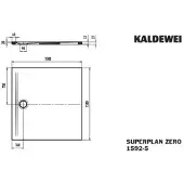 Kaldewei SUPERPLAN ZERO 1592-5, Duschwanne mit Wannenträger extraflach, 150x150cm, 359247980674, Farbe: Warm Grey 85