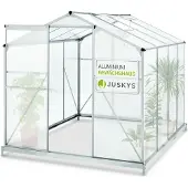 Juskys GEWÄCHSHAUS GH250F1 Aluminium 4,75m2