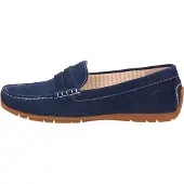 Sioux Slipper "Carmona-700", Damen, Gr. 44 (UK 9 1/2), blau (dunkelblau), Obermaterial: 100% Kalbsveloursleder CAVL. 100% Gummi rubber., Schuhe Slipper