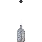 LINDBY Hängeleuchte Drakar, 1-flg., grau, Glas, Ø 19,5 cm