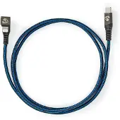 Nedis GCTB39650AL10, 1 m, Lightning, USB C, Männlich, Männlich, Schwarz, Blau